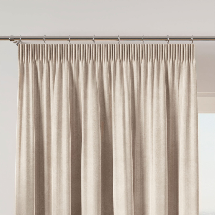 VELVI Zasłona gotowa na taśmie, szerokość 140 x wysokość 230cm, kolor 016 kremowy