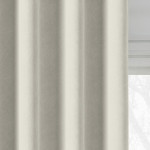 MILAS zasłona na taśmie marszczącej welwetowa kremowa gładka 140x260 cm