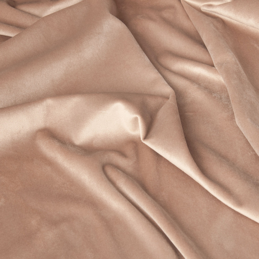 VELVI Zasłona gotowa na taśmie, szerokość 140 x wysokość 250cm, kolor 001 ciemny beżowy