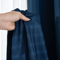 JODEŁKA Zasłona gotowa na taśmie, szerokość 140cm x wysokość 250cm, kolor 011 niebieski