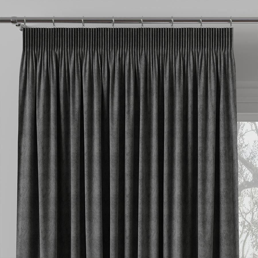 MILAS Zasłona gotowa na taśmie, szerokość 140 x wysokość 260cm, kolor 798 ciemny szary