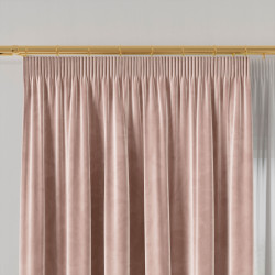 VELVI Zasłona gotowa na taśmie, szerokość 140 x wysokość 230cm, kolor 014 jasny różowy