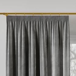 VELVI Zasłona gotowa na taśmie, szerokość 140 x wysokość 250cm, kolor 006 ciemny szary antracytowy