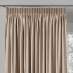 MILAS Zasłona gotowa na taśmie, szerokość 140 x wysokość 260cm, kolor 370 chłodny jasny beżowy