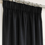 JODEŁKA zasłona na taśmie marszczącej czarna 140x250 cm