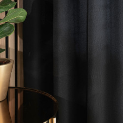 JODEŁKA Zasłona gotowa na taśmie, szerokość 140cm x wysokość 250cm, kolor 111 czarny