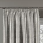 VELVI zasłona na taśmie marszczącej welwetowa szara gładka 140x240 cm