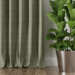 MILAS Zasłona gotowa na taśmie, szerokość 140 x wysokość 260cm, kolor 016 szarozielony