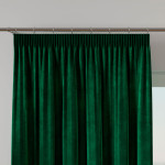 VELVI zasłona gotowa welwetowa ciemny zielony butelkowy 140x230 cm