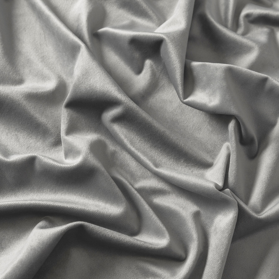 VELVI Zasłona gotowa na taśmie, szerokość 140 x wysokość 230cm, kolor 022 chłodny szary