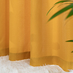 JODEŁKA Zasłona gotowa na taśmie, szerokość 140cm x wysokość 250cm, kolor 019 musztardowy