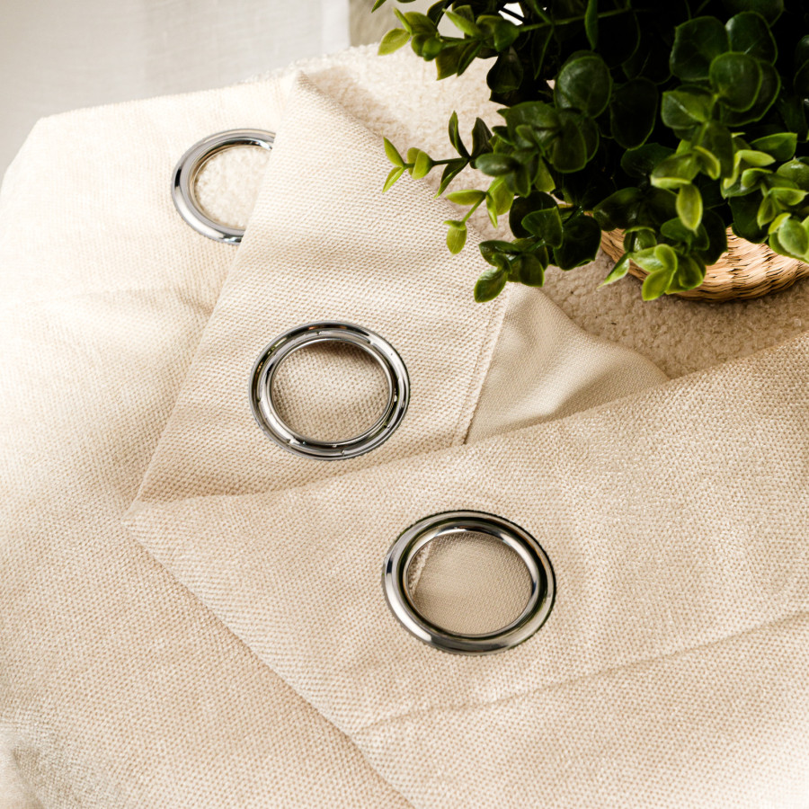 SOFT Zasłona gotowa na przelotkach, szerokość 140cm x wysokość 260cm, kolor 001 kremowy