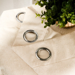 SOFT Zasłona gotowa na przelotkach, szerokość 140cm x wysokość 260cm, kolor 001 kremowy