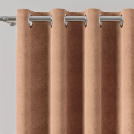 MILAS Zasłona gotowa na przelotkach, szerokość 140 x wysokość 260cm,  kolor 006 kawowy 