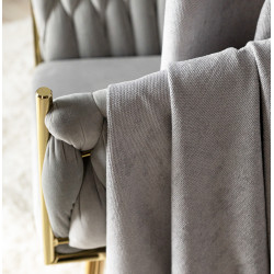 SOFT Zasłona gotowa na przelotkach, szerokość 140cm x wysokość 260cm, kolor 022 jasny szary