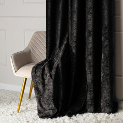 SOFT Zasłona gotowa na przelotkach, szerokość 140cm x wysokość 260cm, kolor 028 czarny