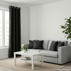 SOFT Zasłona gotowa na przelotkach, szerokość 140cm x wysokość 260cm, kolor 028 czarny