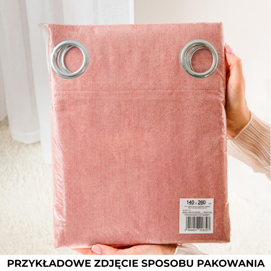 SOFT Zasłona gotowa na przelotkach, szerokość 140cm x wysokość 260cm, kolor 028 czarny