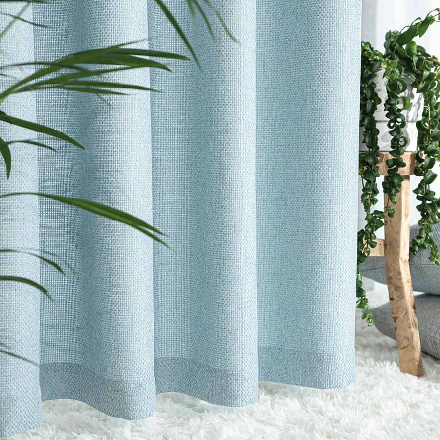 MOLLY Zasłona gotowa na przelotkach, szerokość 140cm x wysokość 250cm, kolor 005 jasny niebieski
