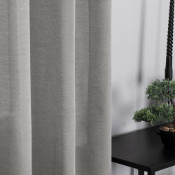 BASIC Zasłona gotowa na przelotkach, szerokość 145 x wysokość 230cm, kolor 002 szary