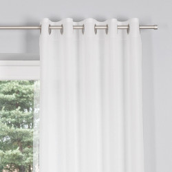 BASIC Zasłona gotowa na przelotkach, szerokość 145 x wysokość 170cm, kolor 010 biały