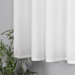 BASIC Zasłona gotowa na przelotkach, szerokość 145 x wysokość 170cm, kolor 010 biały
