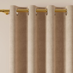 MILAS Zasłona gotowa na przelotkach, szerokość 140 x wysokość 260cm, kolor 003 cappuccino