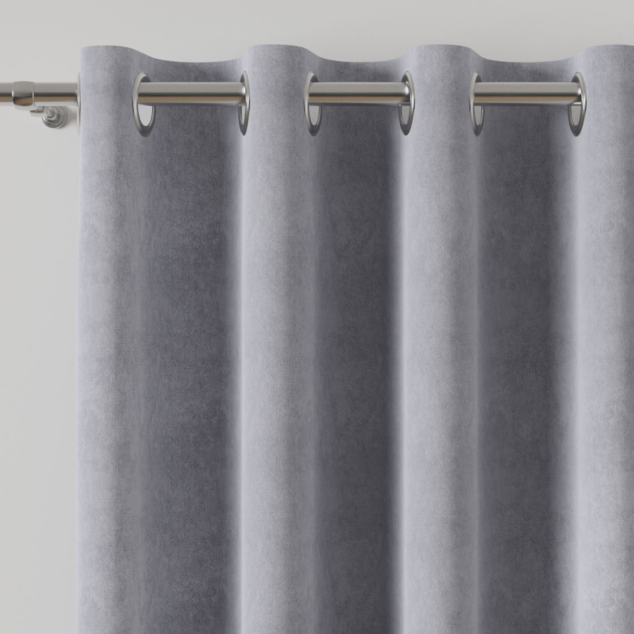 MILAS Zasłona gotowa na przelotkach, szerokość 140 x wysokość 260cm, kolor 448 pastelowy szary