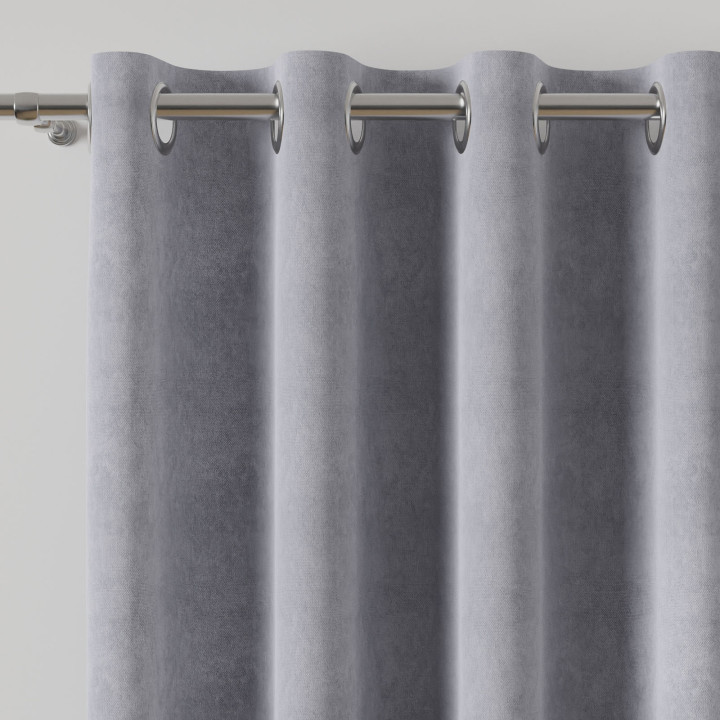 MILAS Zasłona gotowa na przelotkach, szerokość 140 x wysokość 260cm, kolor 448 pastelowy szary 