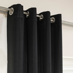 JODEŁKA Zasłona gotowa na przelotkach, szerokość 140cm x wysokość 250cm, kolor 111 czarny