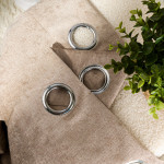 SOFT zasłona gotowa na przelotkach z tkaniny strukturalnej chłodna beżowa gładka 140x260 cm