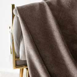 SOFT Zasłona gotowa na przelotkach, szerokość 140cm x wysokość 260cm, kolor 025 szarobrązowy