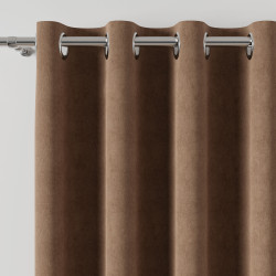MILAS Zasłona gotowa na przelotkach, szerokość 140 x wysokość 260cm, kolor 008 ciepły brązowy