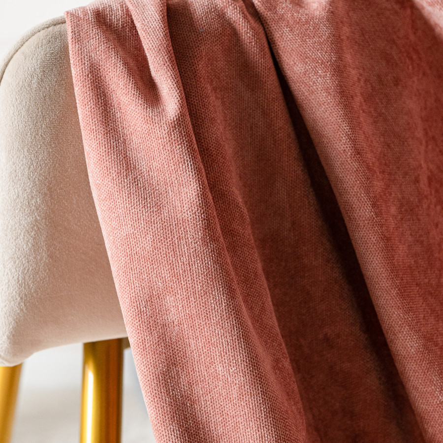 SOFT Zasłona gotowa na przelotkach, szerokość 140cm x wysokość 260cm, kolor 015 pudrowy różowy