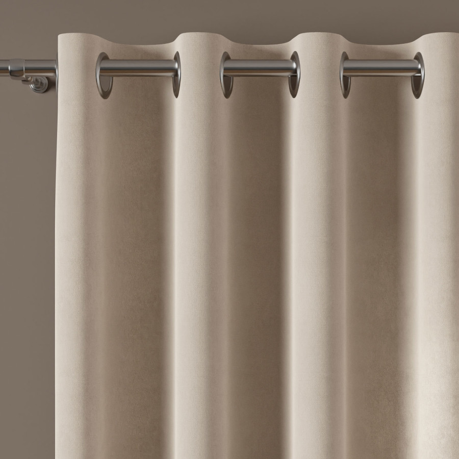 MILAS Zasłona gotowa na przelotkach, szerokość 140 x wysokość 260cm, kolor 374 jasny ciepły beżowy