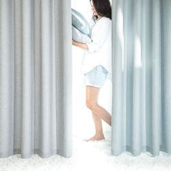 MOLLY Zasłona gotowa na przelotkach, szerokość 140cm x wysokość 250cm, kolor 020 jasny szary