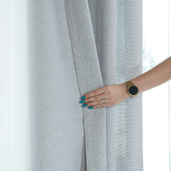 MOLLY Zasłona gotowa na przelotkach, szerokość 140cm x wysokość 250cm, kolor 020 jasny szary