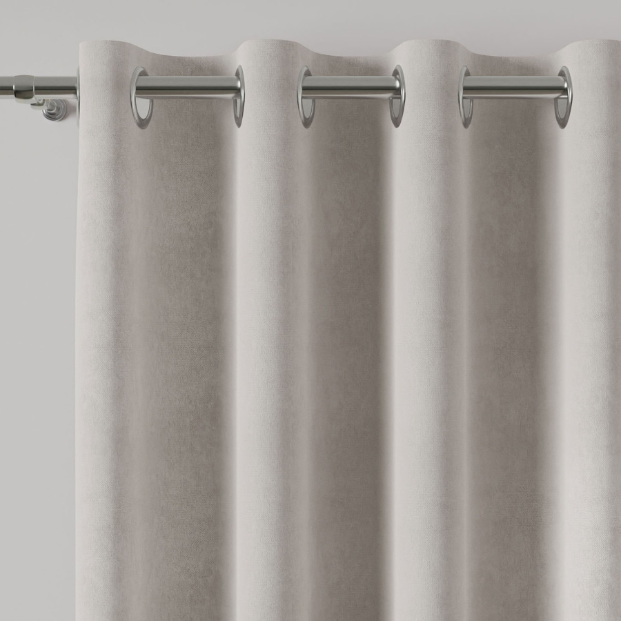 MILAS Zasłona gotowa na przelotkach, szerokość 140 x wysokość 260cm, kolor 866 stalowy