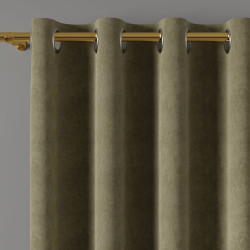 MILAS Zasłona gotowa na przelotkach, szerokość 140 x wysokość 260cm, kolor 364 ciemny szarozielony