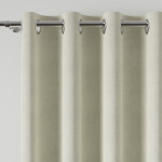 MILAS zasłona na przelotkach ciemna kremowa gładka 140x260 cm