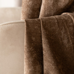 SOFT Zasłona gotowa na przelotkach, szerokość 140cm x wysokość 260cm, kolor 007 jasny brązowy