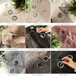 SOFT Zasłona gotowa na przelotkach, szerokość 140cm x wysokość 260cm, kolor 007 jasny brązowy