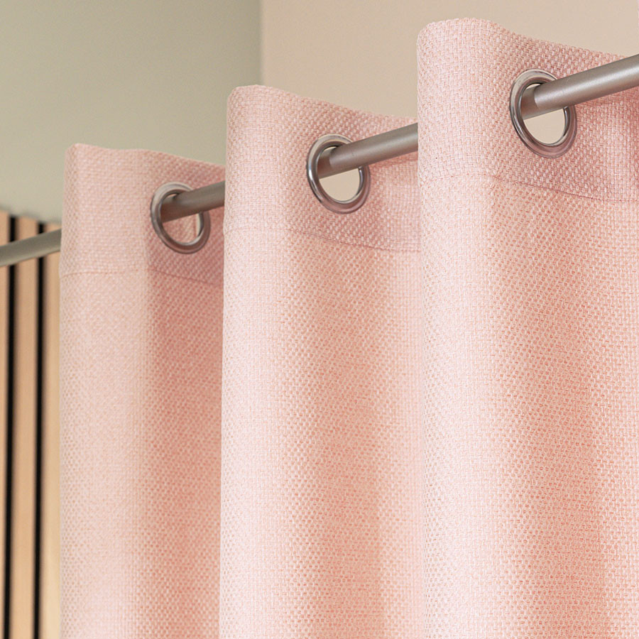 MOLLY Zasłona gotowa na przelotkach, szerokość 140cm x wysokość 250cm, kolor 004 pudrowy róż