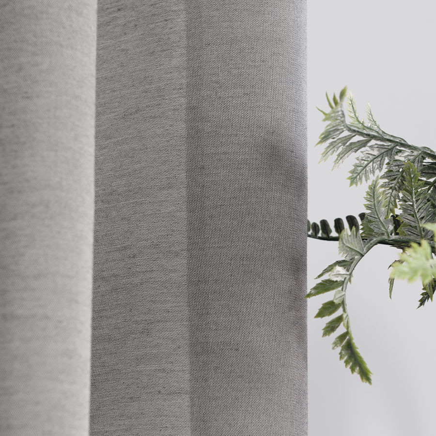 BASIC Zasłona gotowa na przelotkach, szerokość 145 x wysokość 170cm, kolor 002 szary