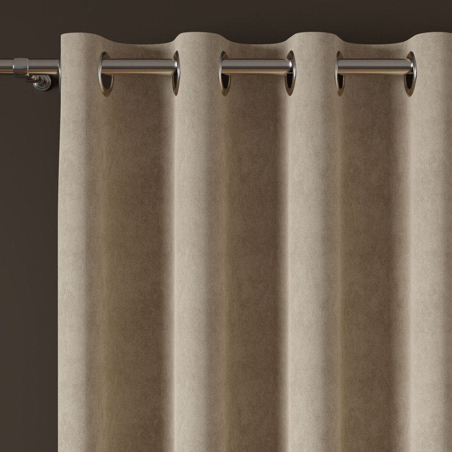 MILAS Zasłona gotowa na przelotkach, szerokość 140 x wysokość 260cm, kolor 005 jasny beżowy