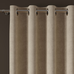 MILAS Zasłona gotowa na przelotkach, szerokość 140 x wysokość 260cm, kolor 005 jasny beżowy