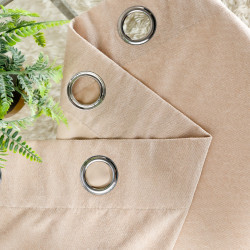 SOFT Zasłona gotowa na przelotkach, szerokość 140cm x wysokość 260cm, kolor 002 beżowy