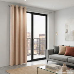 SOFT Zasłona gotowa na przelotkach, szerokość 140cm x wysokość 260cm, kolor 002 beżowy