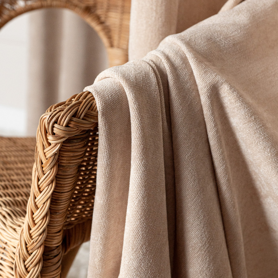 SOFT Zasłona gotowa na przelotkach, szerokość 140cm x wysokość 260cm, kolor 002 beżowy