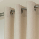 MOLLY zasłona gotowa na przelotkach z tkaniny strukturalnej kremowa gładka 140x250 cm